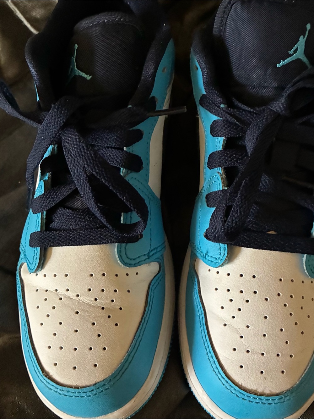 Nike Kids Turquoise, White & Black Low-Top Sneakers